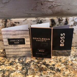 Set of 3 Men’s Designer Sample Vial Spray Card Bundle